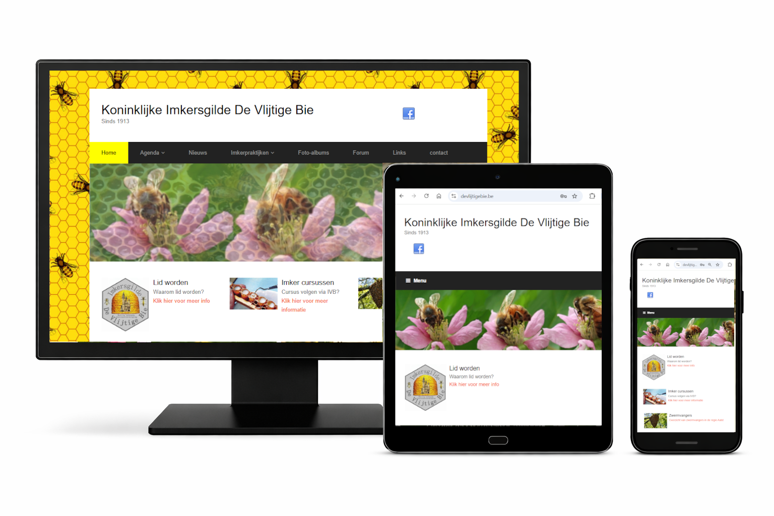 Website voor imkersvereniging De Vlijtige Bie